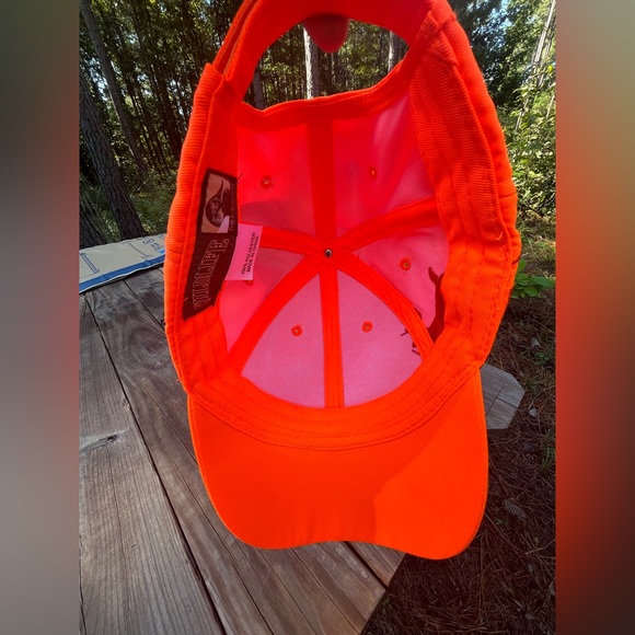 Wildlife Series Orange Adjustable Hunting Cap with Deer Embroidered Dry Duck - Picture 4 of 6